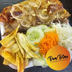 Bistec de cerdo grillé