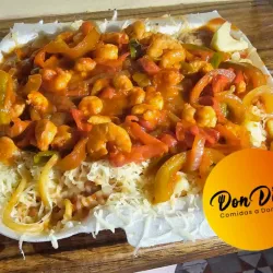 Espagueti de camarones