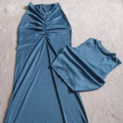 Conjunto de saya largo