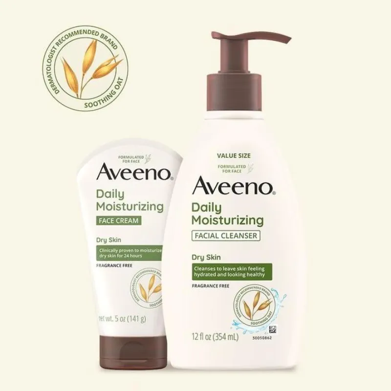 Combo de Crema Facial y Limpiador Facial para Día (Aveeno)