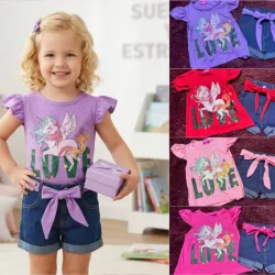 Conjunto Blusa y Shorts Niña