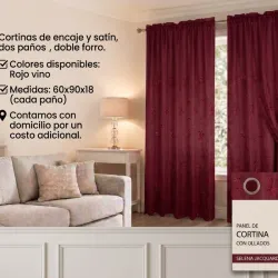 Cortinas de encaje y satín