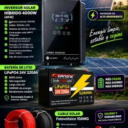 Kit de energia solar. Disponible en la Habana.
