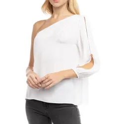 Blusa blanca asimétrica 