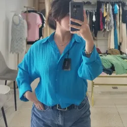 Camisa azul Massimo Dutti