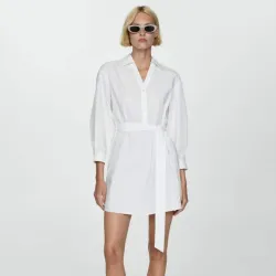 Camisero blanco Mango mangas largas