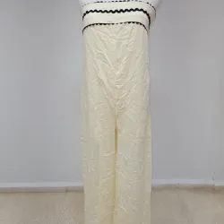 Monopantalón strapless beige