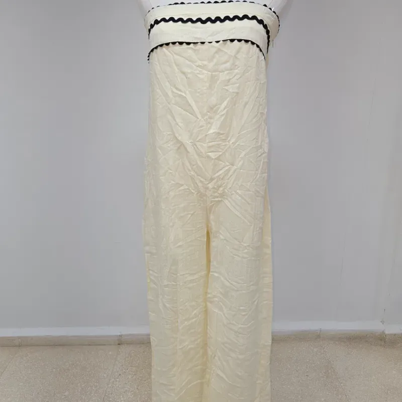 Monopantalón strapless beige