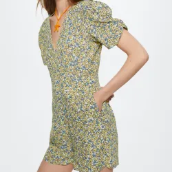 Monoshort estampado de flores Mango