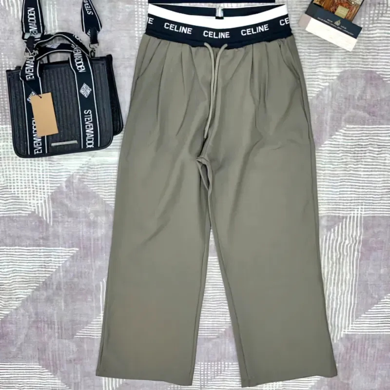 Pantalon de tela con fajin Celine 