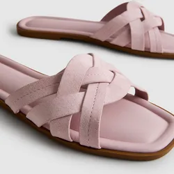 Sandalias planas rosa