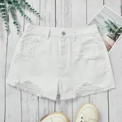 Short de mezclilla blanco 