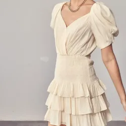 Vestido beige