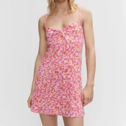 Vestido estampado rosa Mango