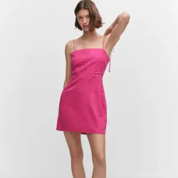 Vestido Mango rosado de tirantes
