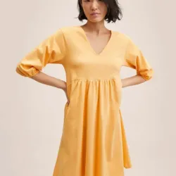 Vestido naranja clarito Mango 