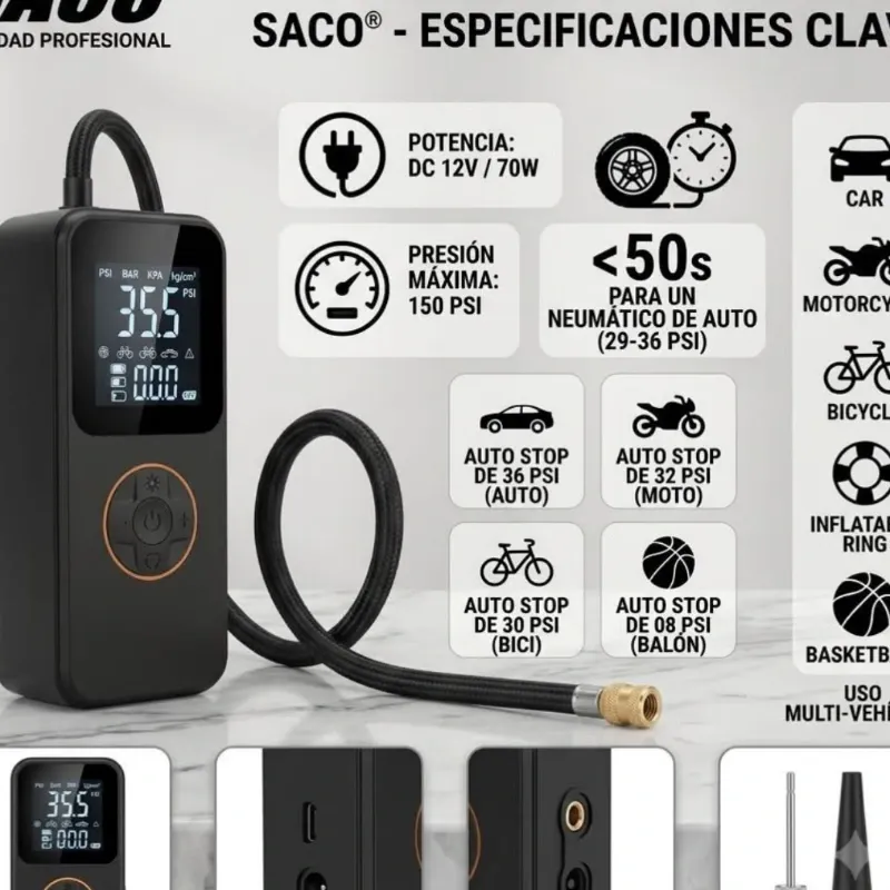 Compresor de Aire Digital SACO (Calidad Profesional)
