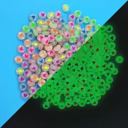Corazones fluorescentes