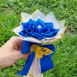 Flor eterna Dalia azul