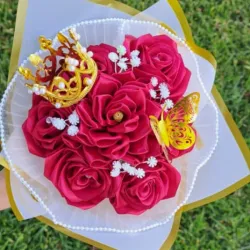 Rosas eternas y dahlia