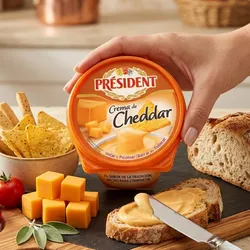 Crema de queso cheddar