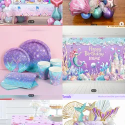 Decoración con temática de sirenita 