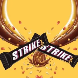Barra de chocolate strike con maníes 