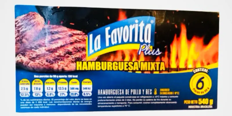 Hamburguesas la “FAVORITA PLUS” pollo y res 