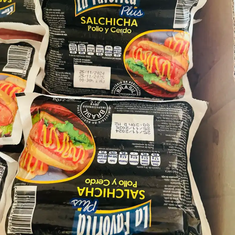 Salchichas  de pollo y cerdo 