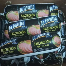 Salchichón LA FAVORITA pollo y cerdo 500 gr 
