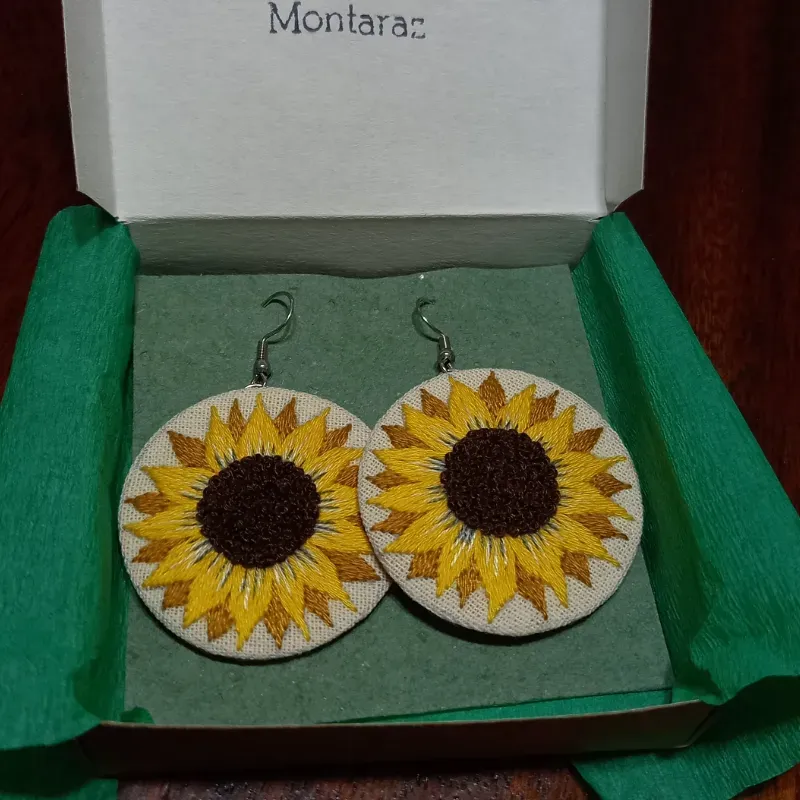 Aretes Girasoles