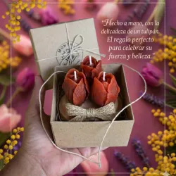 Vela decorativa de Tulipanes