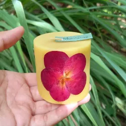 Vela Pêtalos de Rosa roja