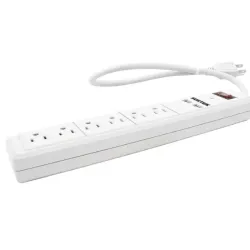 Extensión barra 6 entradas c/ 2 puertos USB 15A