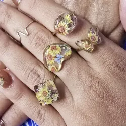 Anillos de girasoles