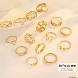 Anillos sencillos dorados