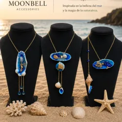 Collares Agua Marina dorados