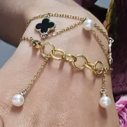 Pulsera doble dorada