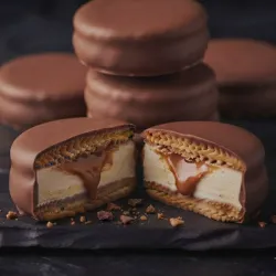 Caramel (Helado de Vainilla, Galleta, Centro de Dulce de Leche, Cobertura de Chocolate)