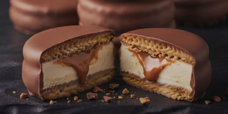Caramel (Helado de Vainilla, Galleta, Centro de Dulce de Leche, Cobertura de Chocolate)