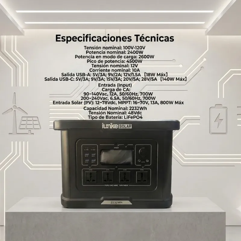 Estación de energía portable 2232Wh