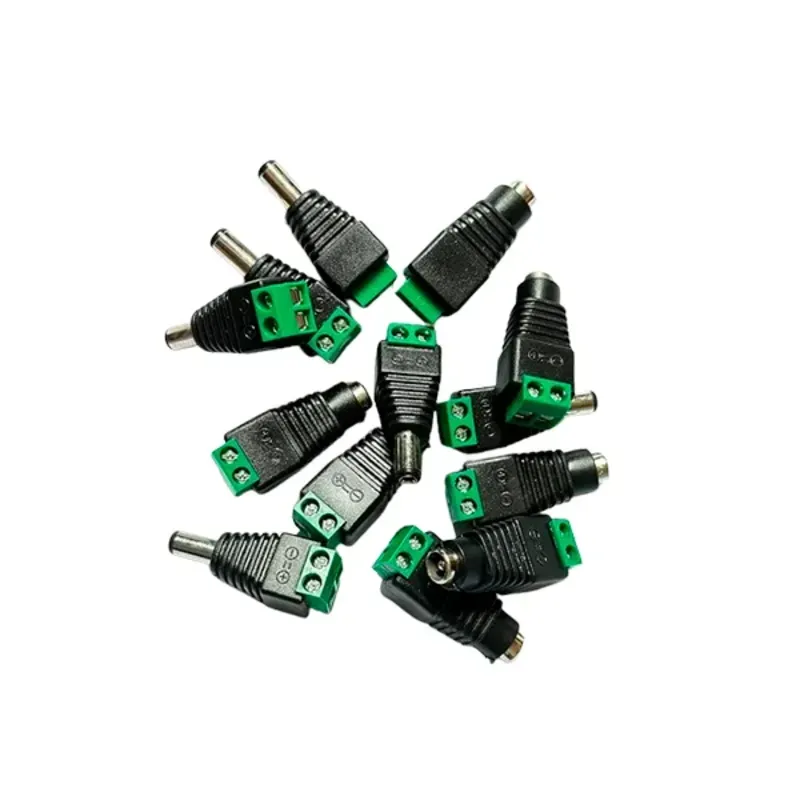 Adaptadores de enchufe de alimentación de 12 V macho+hembra DC