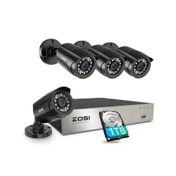 Kit de sistema de cámara Zosi 4 cámaras,disco duro 1TB