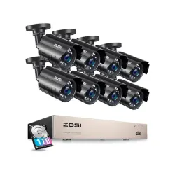 Kit de sistema de cámara Zosi 8 cámaras,disco duro 1TB