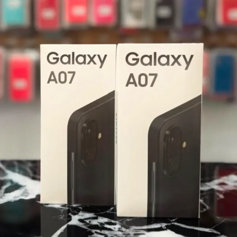 Samsung A07 de 4 GB RAM con 64 GB. Nuevo en caja. Cargador de regalo