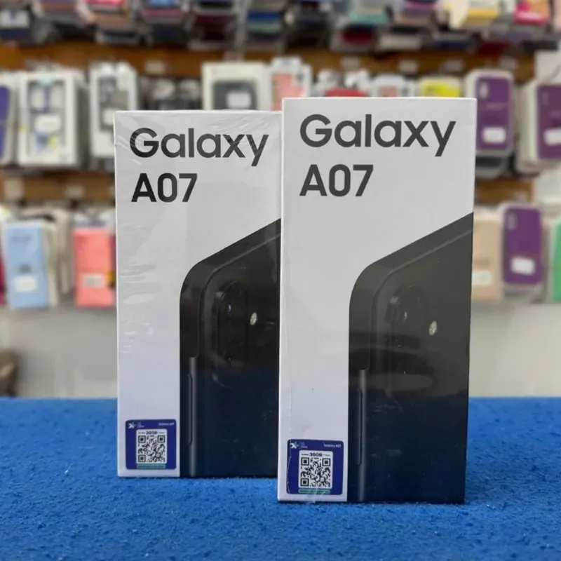 Samsung A07 de 4 GB RAM con 64 GB. Nuevo en caja. Cargador de regalo