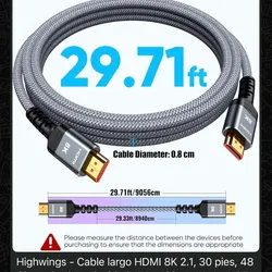 Cable HDMI 10 metros certificado