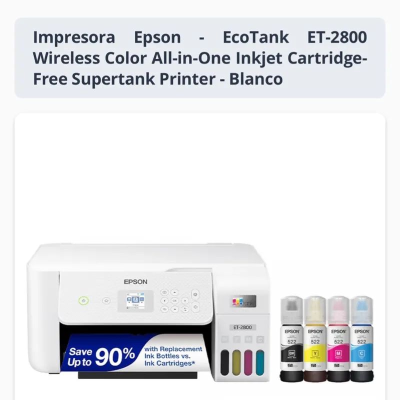 Impresora EcoTank ET-2800