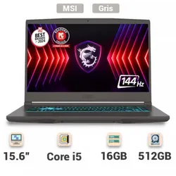 Laptop MSI Thin 15 Gaming 15.6" FHD 144Hz Core i5-13420H RTX 3050 16GB 512GB SSD