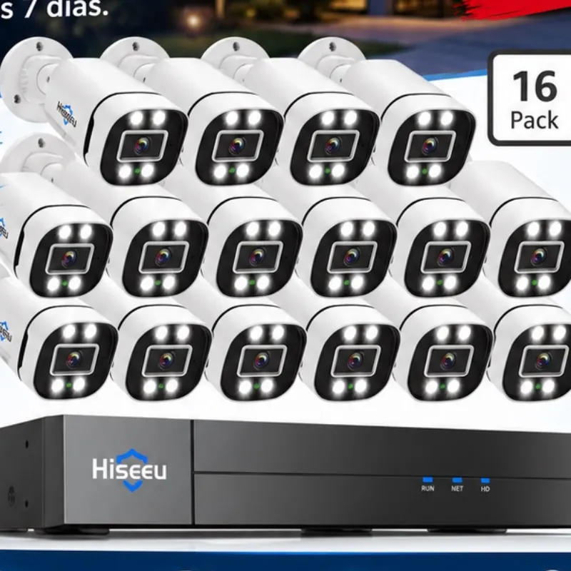 Sistema de cámaras de 16 3k con disco duro 3tb
